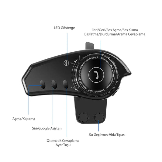 BT35 INTERKOM  / Motosiklet Kask Bluetooth İnterkom Kulaklık Seti