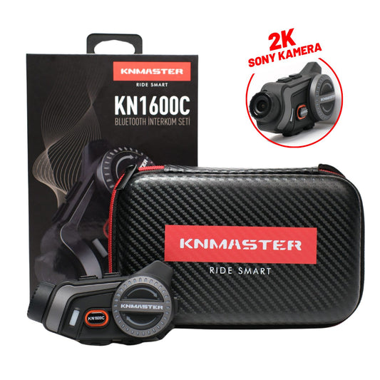 KNMASTER 1600C PRO INTERKOM KAMERALI / Motosiklet Kask Bluetooth Kulaklık Seti