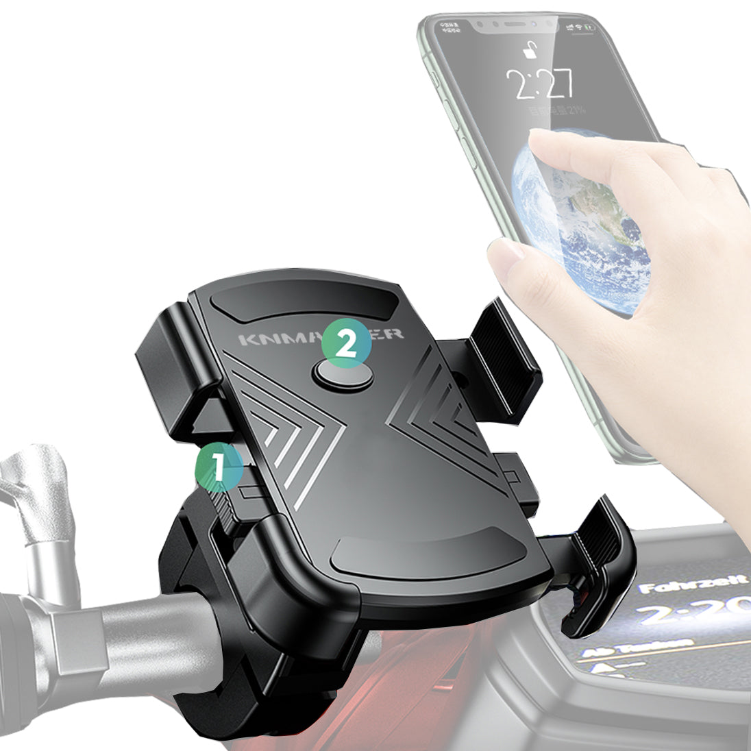 knmaster tt-600 / telefon tutucu tüm motosikletlere uyumlu