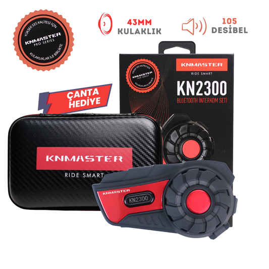 KNMASTER 2300 INTERKOM  / Motosiklet Kask Bluetooth İnterkom Kulaklık Seti