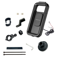 knmaster tt950wu telefon tutucu titreşim engelleyici usb’li tüm motosikletlere uyumlu