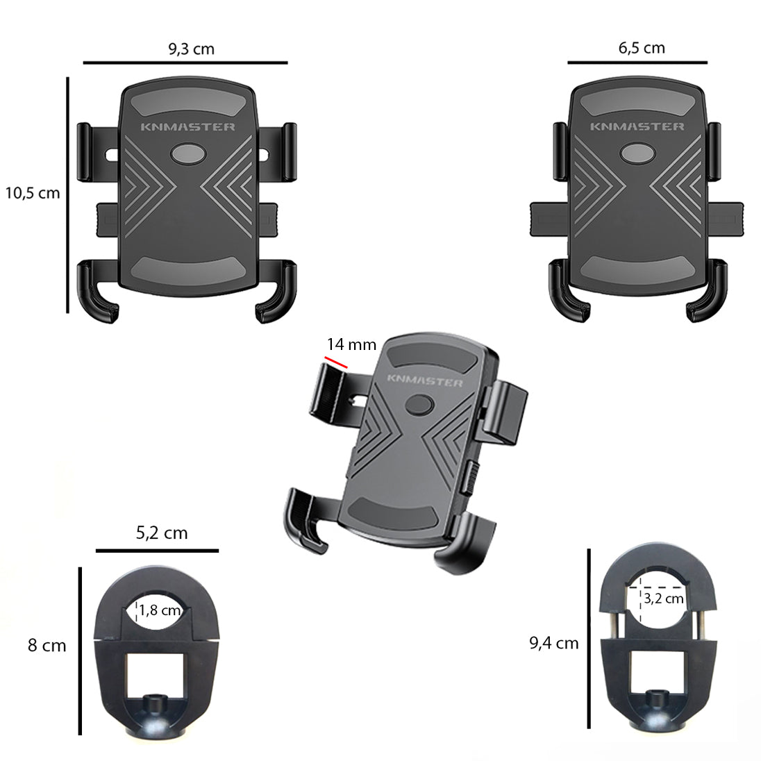 knmaster tt-600u / telefon tutucu tüm motosikletlere uyumlu usb’li