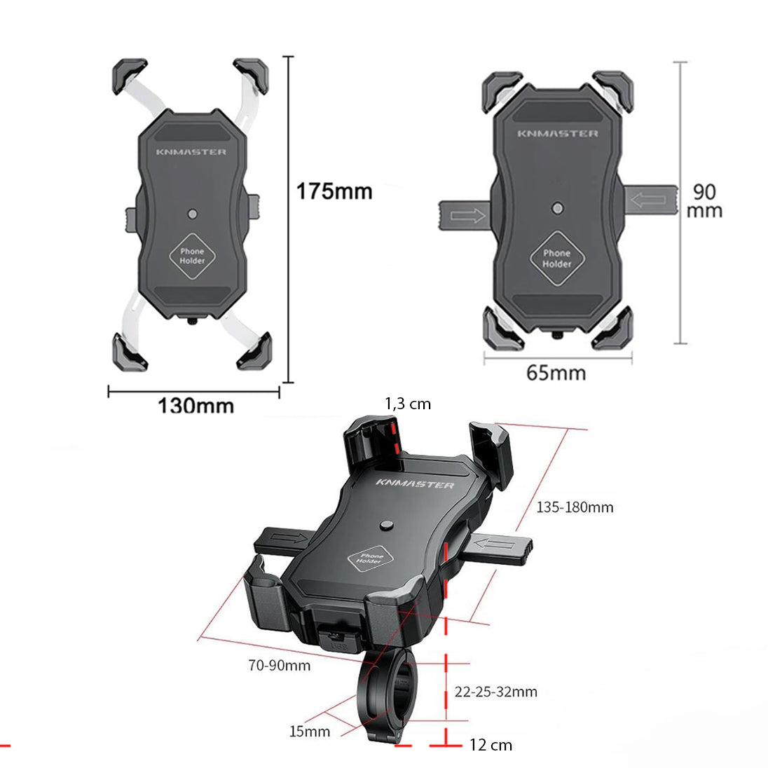 knmaster tt450 / telefon tutucu titreşim engelleyici tüm motosikletlere uyumlu