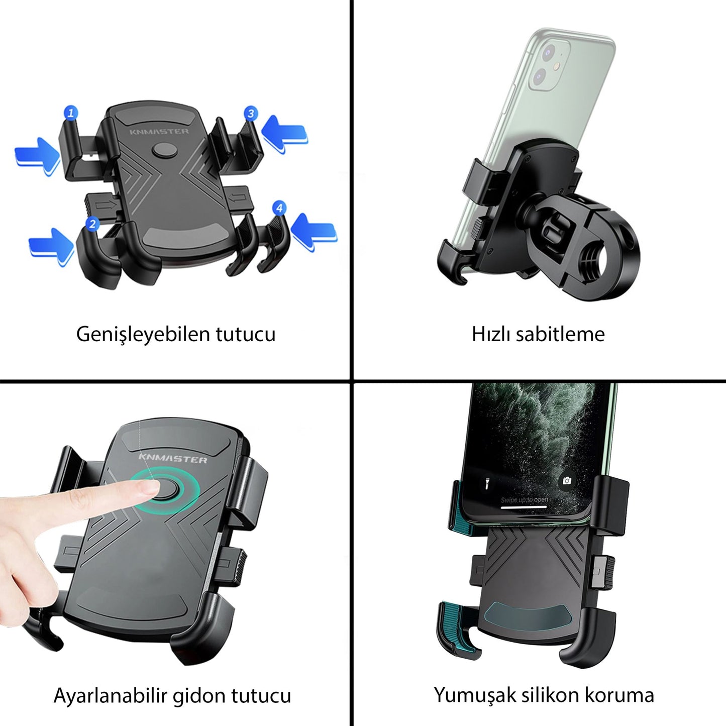 knmaster tt-600 / telefon tutucu tüm motosikletlere uyumlu