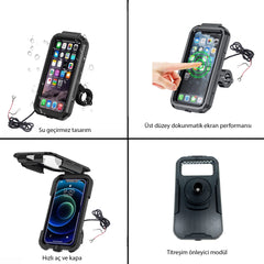 knmaster tt950wu telefon tutucu titreşim engelleyici usb’li tüm motosikletlere uyumlu