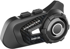 knmaster kn6100 motosiklet kask bluetooth interkom kulaklık seti – karbon siyah