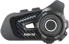 knmaster kn6100 motosiklet kask bluetooth interkom kulaklık seti – karbon siyah