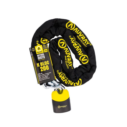 AUVRAY ZİNCİRLİ MOTOR KİLİDİ / K-Bloc 200 Sra Sertifikalı 200 Cm Kesilmez Zincir Kilit
