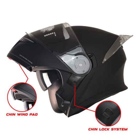 FREE-M KASK /  FR-965 MAT BLACK ÇENE AÇILIR