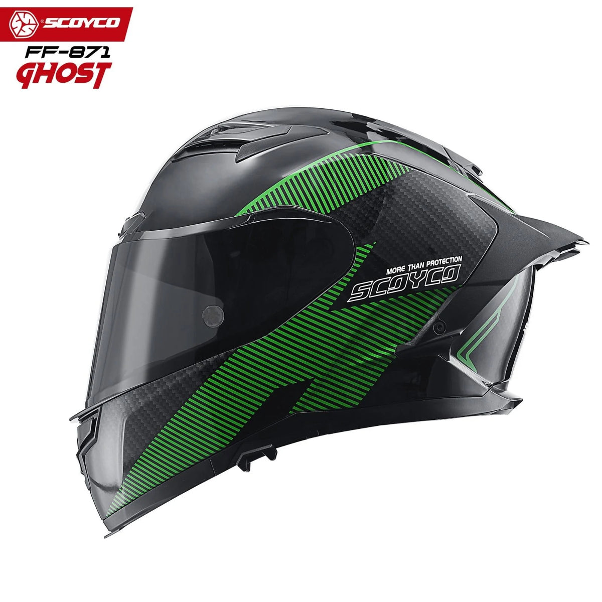 scoyco kask / ff-871 ghost full face
