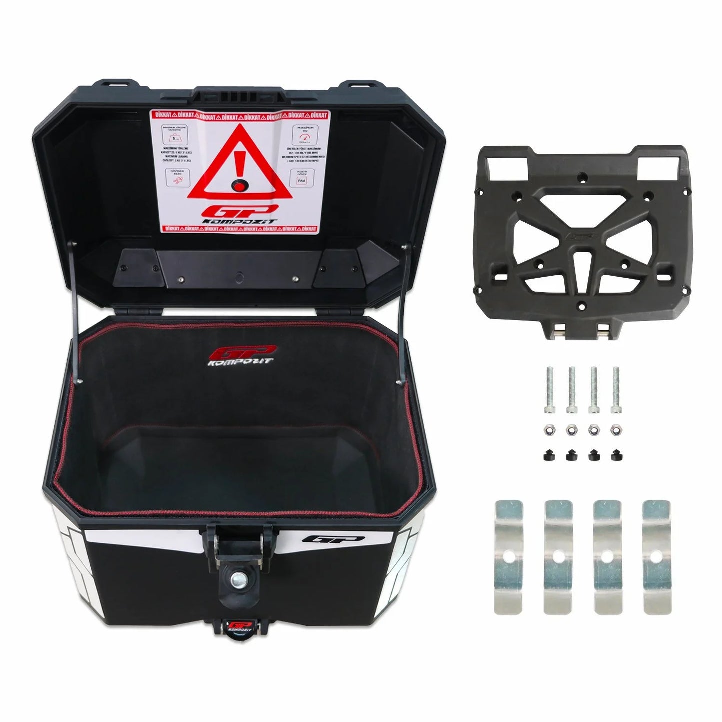 gp kompozit universal 33 lt plastik motosiklet çantası