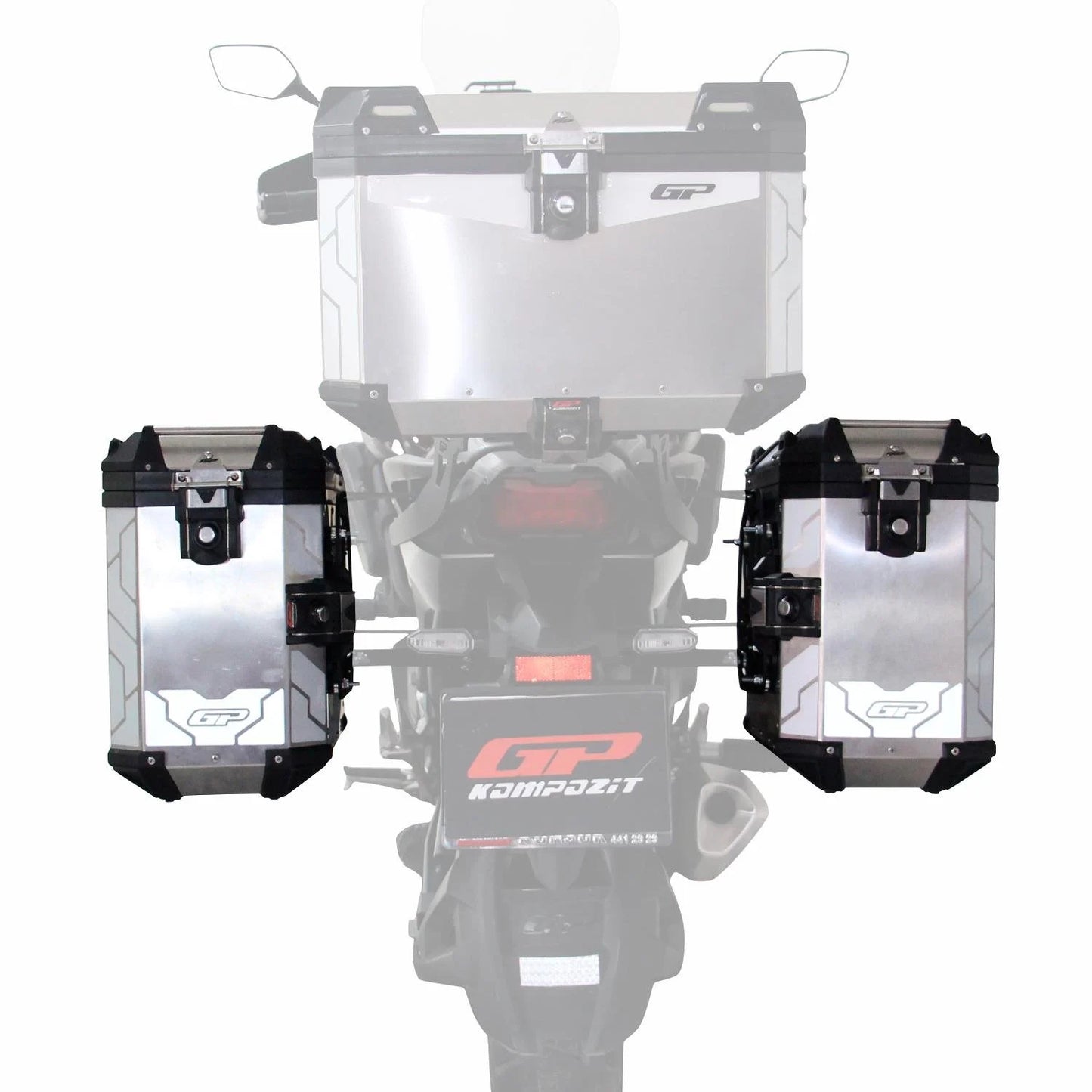 gp kompozit 2x40 lt alüminyum motosiklet yan çanta seti  universal