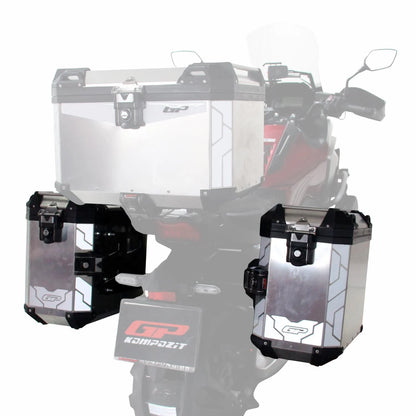 gp kompozit 2x40 lt alüminyum motosiklet yan çanta seti  universal