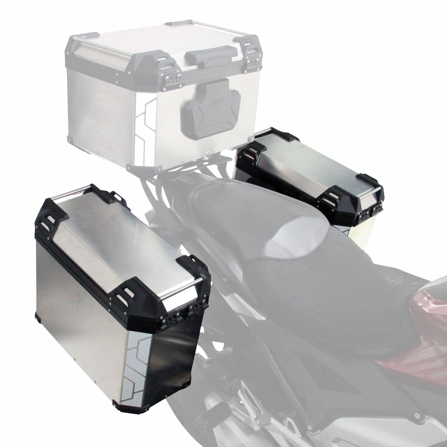 gp kompozit 2x40 lt alüminyum motosiklet yan çanta seti  universal