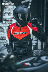 scoyco motosiklet montu / jk-187 kırmızı