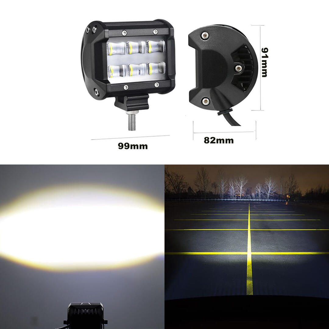 knmaster panzer 30w bar tipi motosiklet / off road led sis farı set