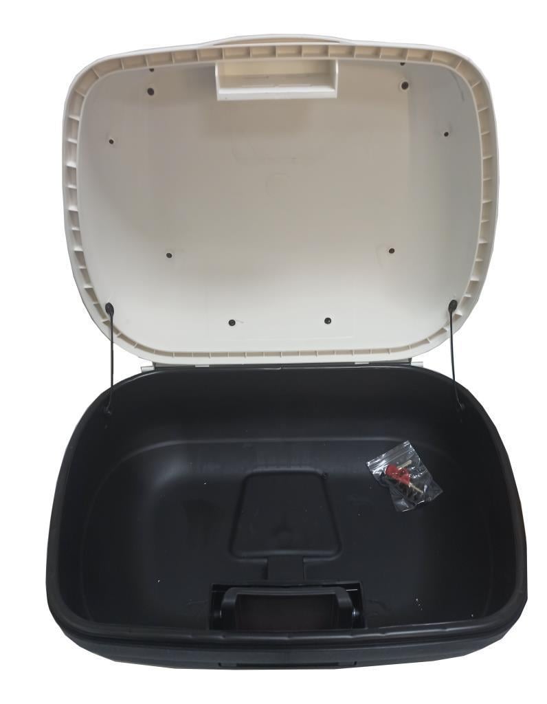 wogen topcase çanta sırtlıklı 52 lt premıum [beyaz]