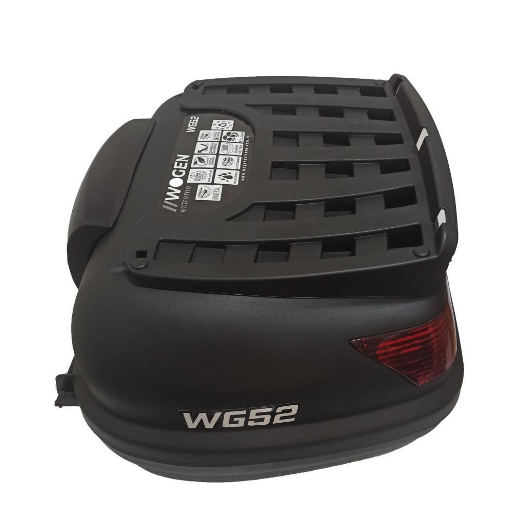 wogen topcase çanta sırtlıklı 52 lt premıum [siyah]