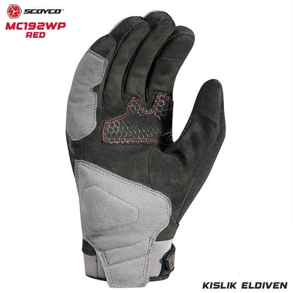 scoyco kışlık eldıven / black red mc192wp