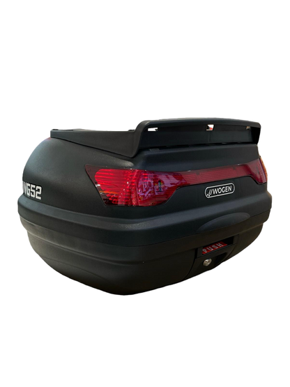 wogen topcase çanta sırtlıklı 52 lt premıum [siyah]